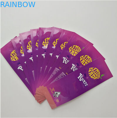 CBDの雑草のインド大麻のためのジッパーの上袋を包む3つの側面のシールのプラスチック袋