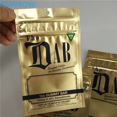 CBDの雑草のインド大麻のためのジッパーの上袋を包む3つの側面のシールのプラスチック袋