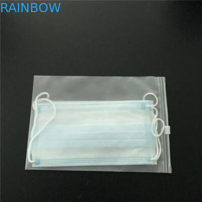 使い捨て可能なマスクの包装のヒート シールはジッパーの窓との上のグラビア印刷の印刷を袋に入れます