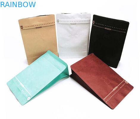 弁が付いている習慣によって印刷されるResealableクラフト紙を包む平底のティーバッグ