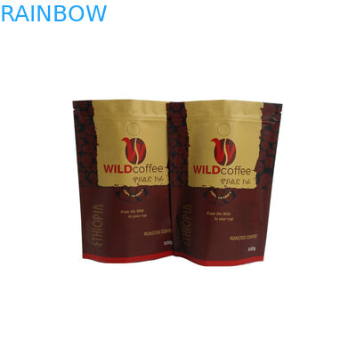 注文の無光沢の終わりのコーヒー ティーバッグは、アルミ ホイル ジッパーが付いている袋を立てます