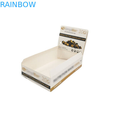 注文のボール紙のカウンターの陳列台の紫外線コーティングを包む完全な印刷紙箱