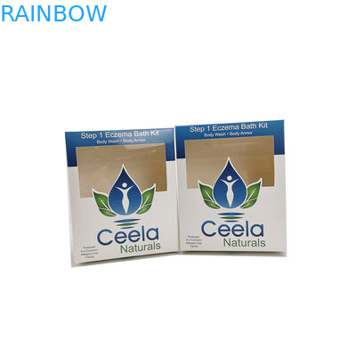 小売りのスキン ケア ボディ洗浄塗布を包む光沢のある白いボール紙の紙箱