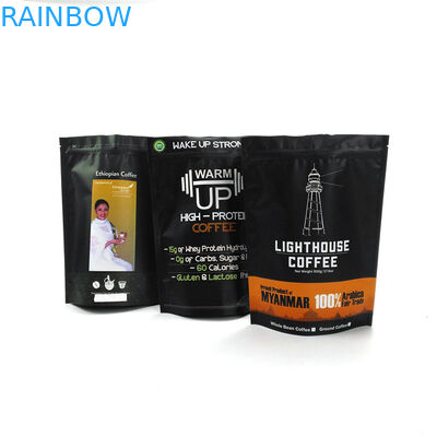 アルミ ホイルの無光沢の白1kgのコーヒー マイラー袋はジッパーが付いているコーヒー豆の袋を立てます