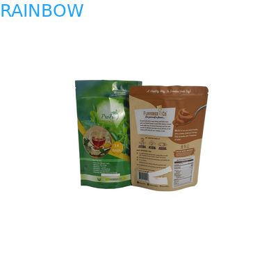 空のジップ ロック式はアルミ ホイルのポリ袋の再使用可能なヒート シールされた有機性茶緑を立てます
