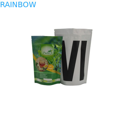 空のジップ ロック式はアルミ ホイルのポリ袋の再使用可能なヒート シールされた有機性茶緑を立てます