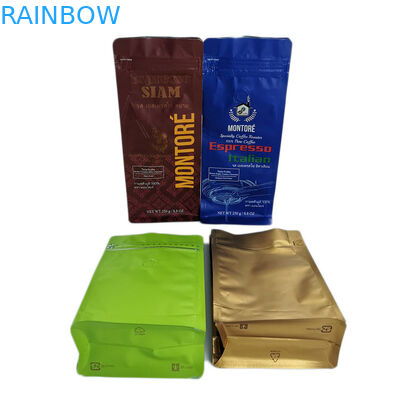 アルミ ホイルのヒート シールされたティーバッグ、平底のコーヒー弁が付いているResealable袋袋