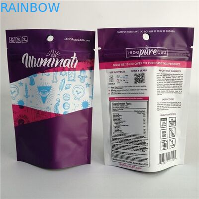 アルミ ホイルの雑草のクッキーCBD 3x4はジッパー袋を立てます