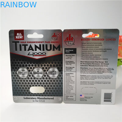 12mmの帽子のサイの男性の丸薬3Dカードまめカード包装