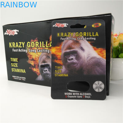 12mmの帽子のサイの男性の丸薬3Dカードまめカード包装