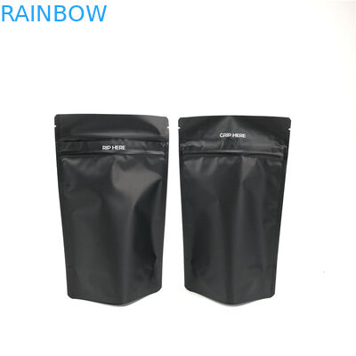 黒い無光沢の二重ジッパーCMYKのプラスチック袋の包装