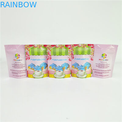 3.5gクッキー袋の小型のジップ ロック式は透明な底が付いている袋を立てます