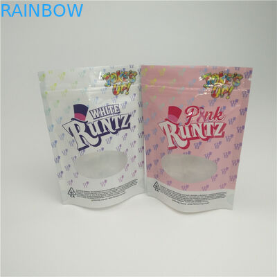 臭いの証拠の草の包装袋麻CBDの冷たい粘着性のパッキングのための窓が付いているジップ ロック式袋