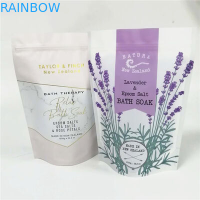 ボディは立てますばら色のessentionの塩のためのジッパーが付いているアルミ ホイル袋をごしごし洗います