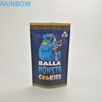 カスタマイズされた子供の証拠袋の湿気の防止の雑草は薬が立てるCBDのruntzのジャングルのクッキーの袋に入れます