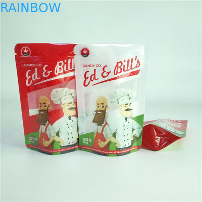 100mgキャンデー明確な窓が付いている袋の上の包装袋CBDの粘着性の立場を印刷するデジタル