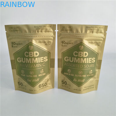 無光沢の金を印刷するデジタルはジッパーの袋の雑草のための小さい証拠のマイラー袋の上に立つ