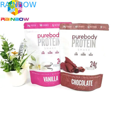 ジップ ロック式の食糧貯蔵の包装のジッパーの袋の平らなタイプが付いている袋の上の再使用可能な立場は袋を印刷した