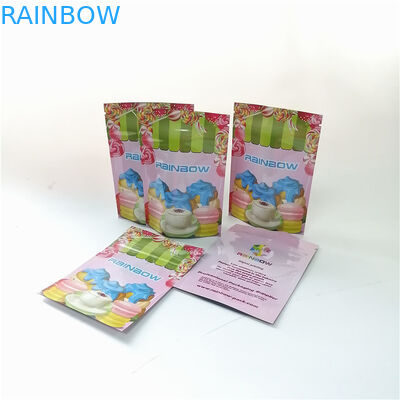ジッパー袋のデジタル印刷のマイラーのデザートのMatchaの粉包装袋の袋の上の3.5oz花のアルミ ホイルの立場