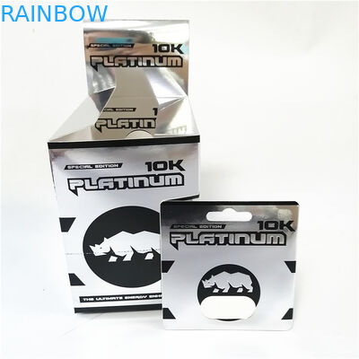 カスタマイズされた商標の丸薬カプセルのブリスタ包装18Kの金の銀製灰色の紙カード箱