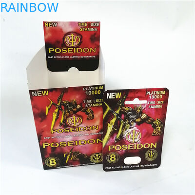 サイのまめカード人の男性の強化の丸薬頭部のカプセルの容器を包む性の補足の性の丸薬