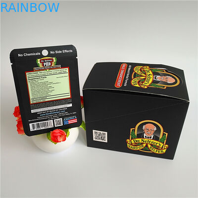 明確な前部Resealableマイラーは乾燥された花の食糧ビタミンのGummiesの軽食の貯蔵のためのジップ ロック式の臭気の証拠の袋を袋に入れる