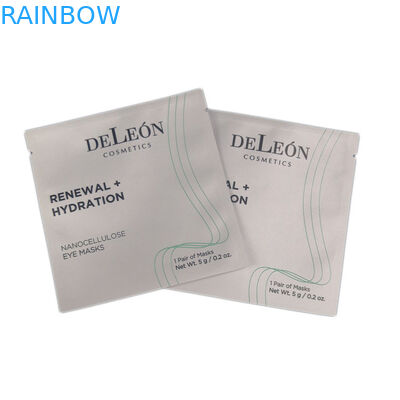 白く小さい袋の注文の印刷の設計はホイルの化粧品の包装の袋を薄板にした