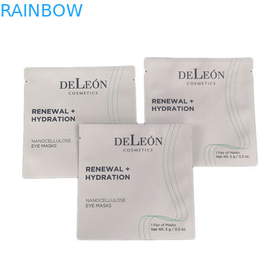 白く小さい袋の注文の印刷の設計はホイルの化粧品の包装の袋を薄板にした