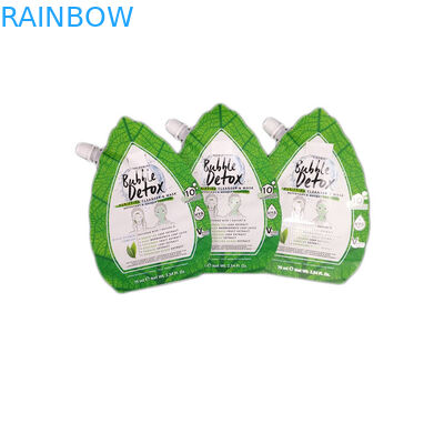 ホイルと包む注文の印刷された設計緑の不規則な口の袋