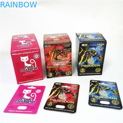 注文の印刷紙カード破損のノッチ ライン箱のピンクの猫のカード箱を表示しなさい