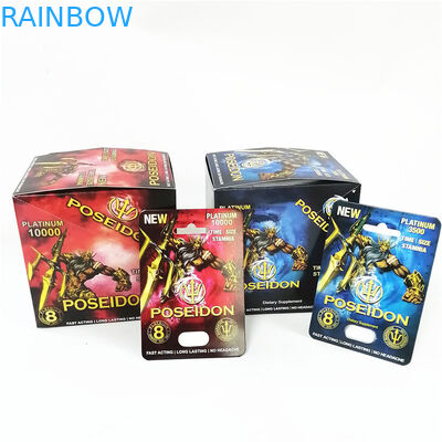 熱い押す性の強化のまめの包装のディスプレイ・ケース カードを浮彫りにするピンクの猫の紙箱カード