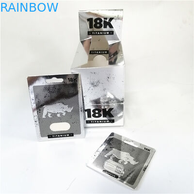 ピンクの猫のカード箱を包む顧客用男性の強化のまめの丸薬