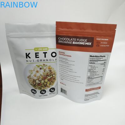 紫外線印刷のアルミ ホイルの薄板にされた袋のジッパー ロックはナットのグラノーラのfooの包装のための袋を立てる