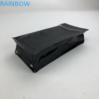 ジップ ロック式の平底のコーヒー バッグとの注文の印刷されたマットの黒のアルミ ホイル250g 1kg 12oz