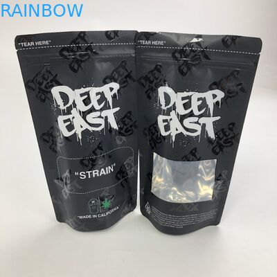 明確な窓袋が付いている袋の上のZiplockの立場とのマットの注文の印刷された黒いアルミ ホイル250g 1kg 12oz