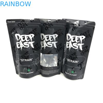 明確な窓袋が付いている袋の上のZiplockの立場とのマットの注文の印刷された黒いアルミ ホイル250g 1kg 12oz