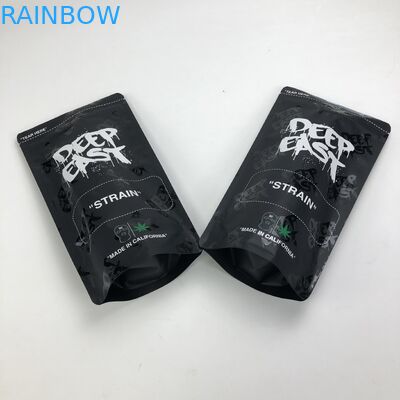 明確な窓袋が付いている袋の上のZiplockの立場とのマットの注文の印刷された黒いアルミ ホイル250g 1kg 12oz