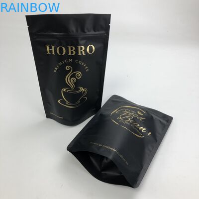コーヒー豆袋の包装の上のジップ ロック式の袋の立場とのマットの注文の印刷された黒いアルミ ホイル250g 1kg