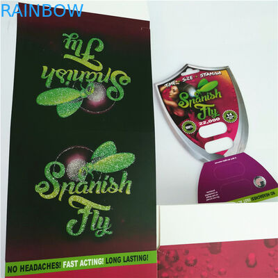 金のカプセルのびんのためのピンクの猫猫のブラック マンバのBurroのペーパーまめカードを包む女性の増強物の丸薬