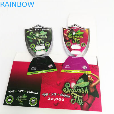 金のカプセルのびんのためのピンクの猫猫のブラック マンバのBurroのペーパーまめカードを包む女性の増強物の丸薬