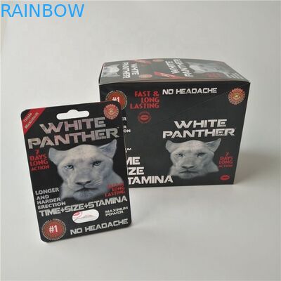 サイ粉の性のカプセルのための紙箱が付いている最高150K 3Dのまめカードを包む性の強化の丸薬