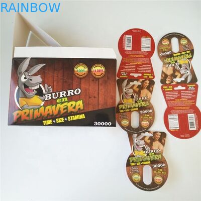 サイ粉の性のカプセルのための紙箱が付いている最高150K 3Dのまめカードを包む性の強化の丸薬