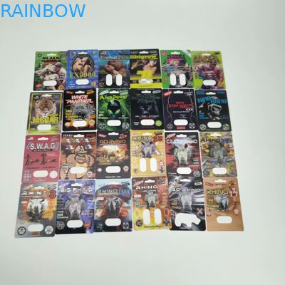 サイ3Dの弾丸が付いているプラスチックまめの丸薬カードを印刷するGravnre