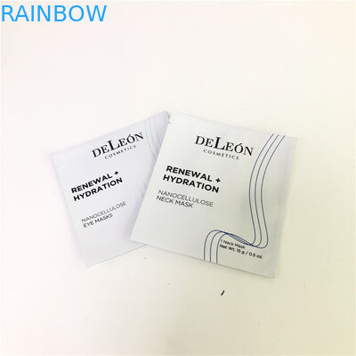 平らで白いマスク袋のCustomzedの化粧品のサンプル小さい磨き粉のサンプル クリーム色の包装袋