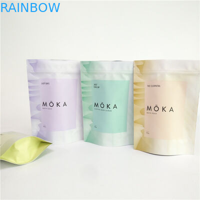 フル カラーの印刷200gボディは袋のアルミ ホイルのジッパーが付いている空のコーヒー バッグの上の立場をごしごし洗う