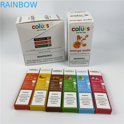 VapeはCmykのホログラムの紙カードを水ぶくれが生じる箱の熱い押にペンで書く