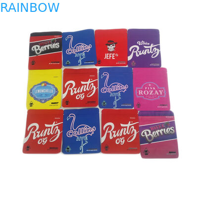 低いMOQ 500pcsの柔らかいタッチの臭いの証拠のCannabiesの3.5gクッキーのマイラー包装の袋の食用の子供に安全な袋はカスタマイズした