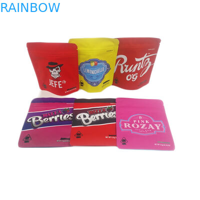 低いMOQ 500pcsの柔らかいタッチの臭いの証拠のCannabiesの3.5gクッキーのマイラー包装の袋の食用の子供に安全な袋はカスタマイズした