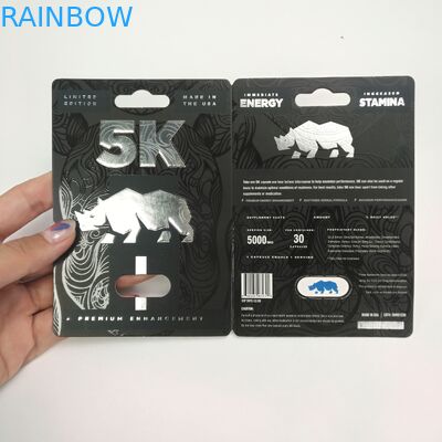 光沢のある表面の9x12cmのサイのカプセルのまめの紙カード