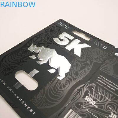 光沢のある表面の9x12cmのサイのカプセルのまめの紙カード